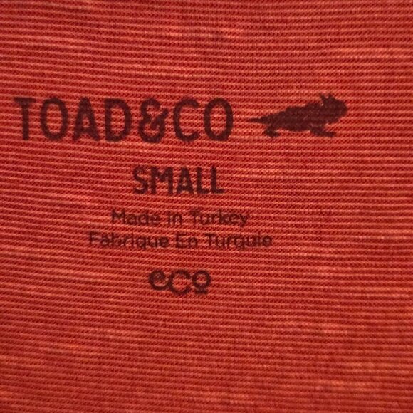 Toad&Co Windmere Short Sleeve Dress Marled Orange Tencell Blend Pockets Size S - Picture 5 of 6